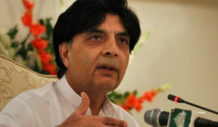 Interior Minister Chaudhry Nisar