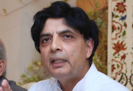 Interior Minister Ch. Nisar Ali Khan