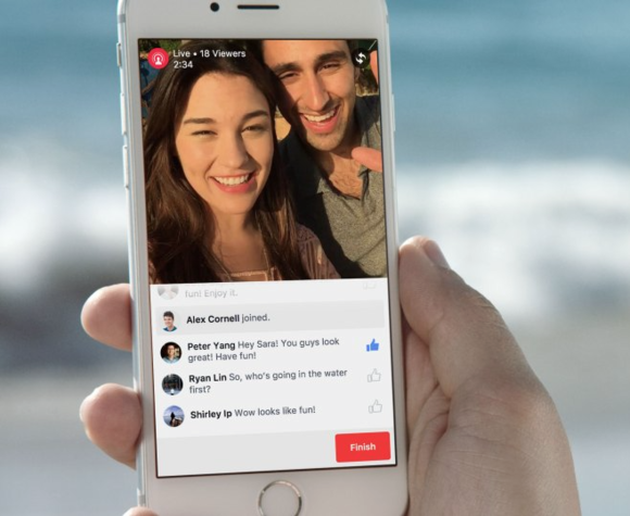 Facebook live video streaming