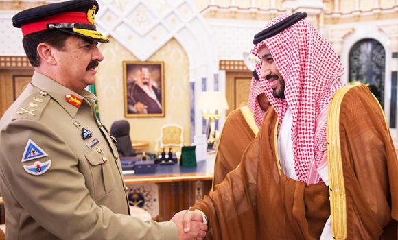 Mohammad bin Salman meets Gen Raheel Sharif