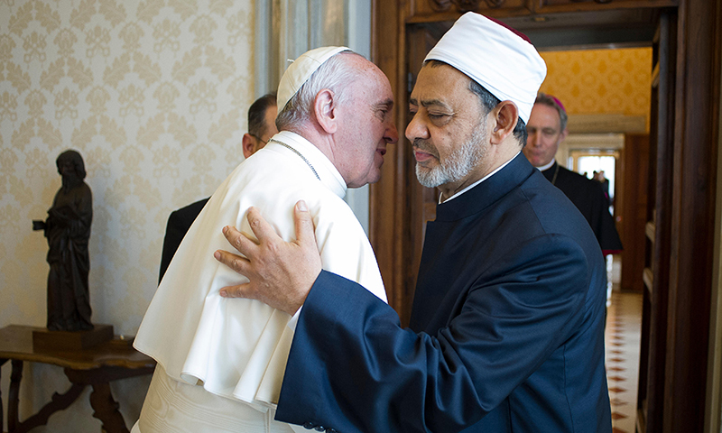 Al-Azhar imam and Pope Francis