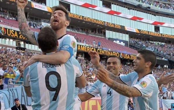 Messi 4 gaols against Venezuela