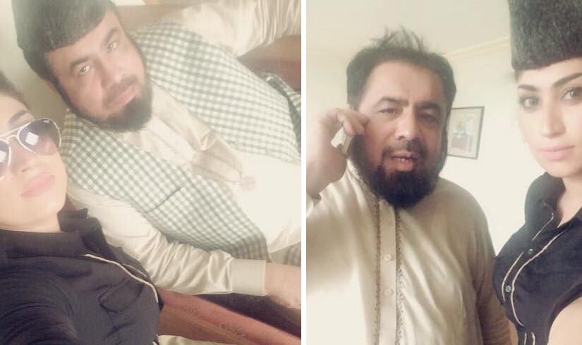 Qandeel selfies with Mufti Abdul Qavi