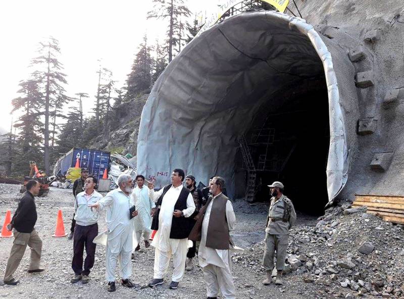 construction on Lowari tunnel
