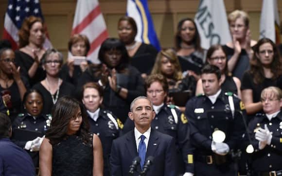 Obama Attend Dallas Cops Funeral