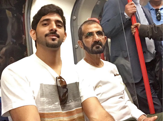 Sheikh Hamdan in London Underground