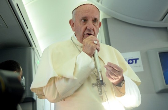 Pope Francis press conference on the plane