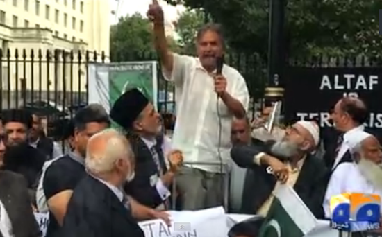Protest in London againt Altaf Hussain