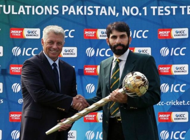 Misbah with ICC mace