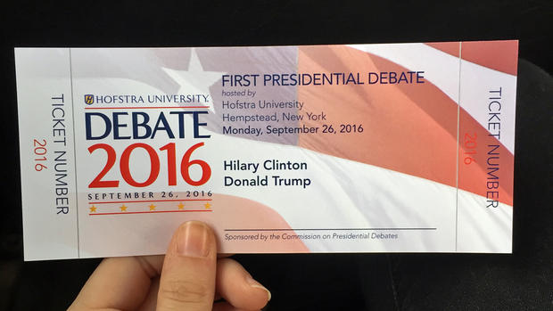 Presidential souvenir debate tickets