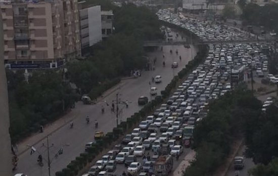 Traffic Jam in Karachi