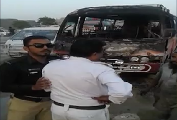 Vehicles burn in KHI