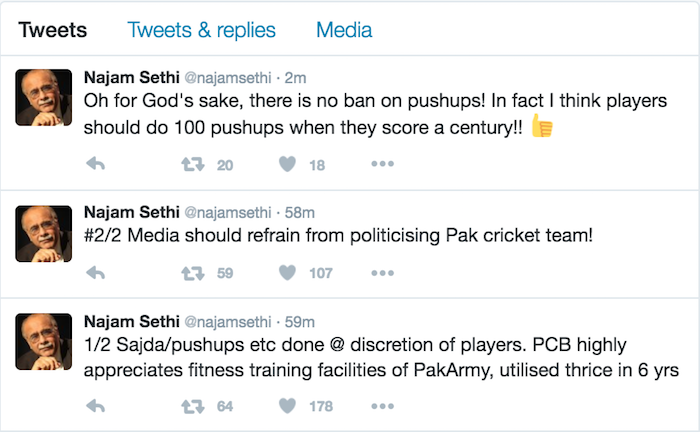 Najam Sethi on pushup issue