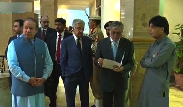 Nawaz greets parliamentary leaders