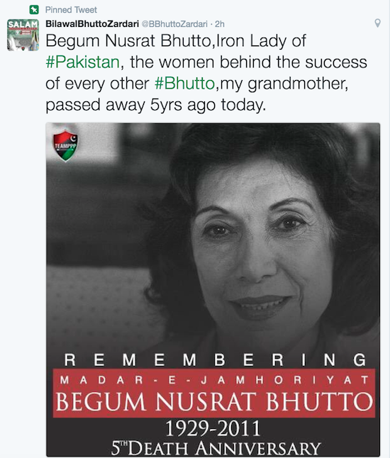 Begum Nusrat Bhutto 
