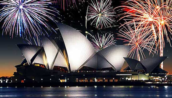 Australia New Year party
