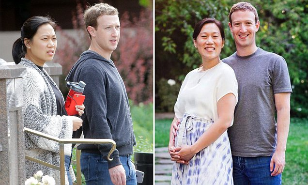 Zuckerberg and wife