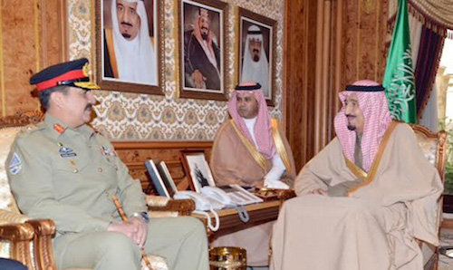 raheel sharif with saudi king