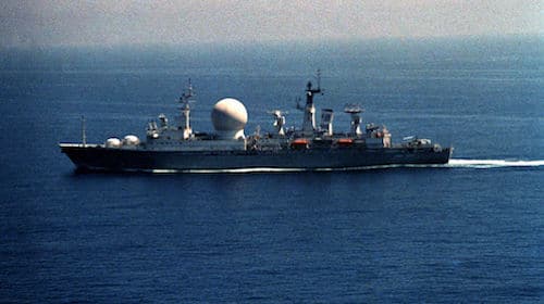 Russian intelligence ship