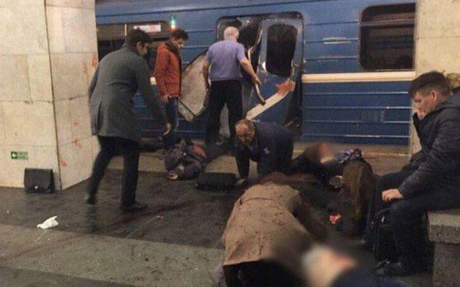 St Petersburg metro stations Blast