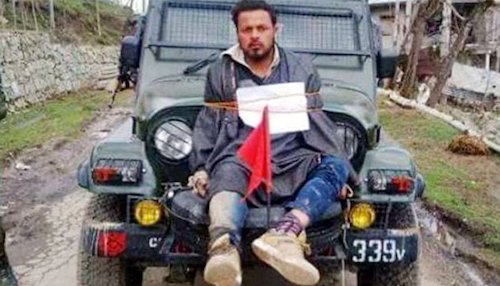 Kashmiri tied up with Jeep