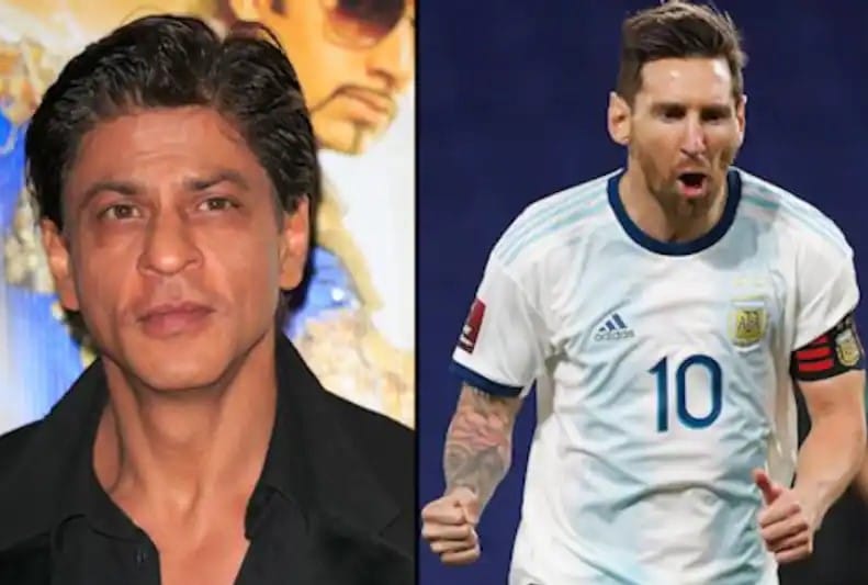 Shah Rukh Khan hails Lionel Messi.