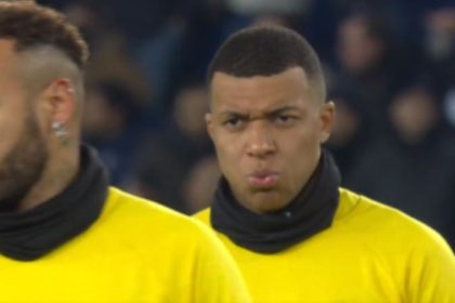 Mbappe reacts to Neymar