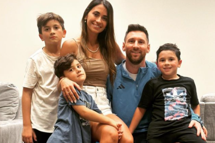 Messi with Family on New Year's Eve