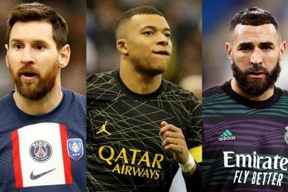 Karim Benzema, Lionel Messi, Kylian Mbappe, FIFA Men's Player