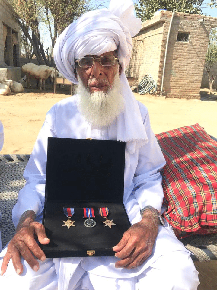 Lance Naik Umar Hayat,  WWII Veteran with Medals