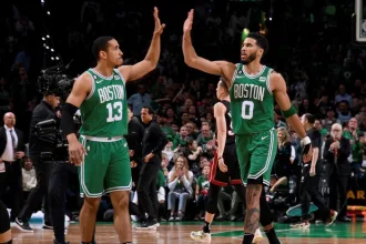 Boston Celtics", "NBA Playoff Comeback", "Miami Heat", "Game 7", "Derrick White"