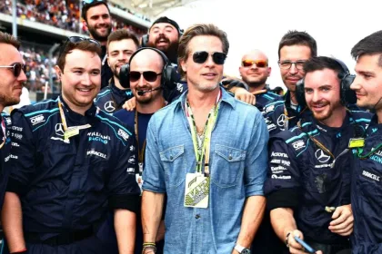 Brad Pitt, Lewis Hamilton, British Grand Prix, racing film, Top Gun: Maverick