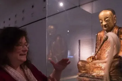 Ancient mummy, 1000 year old Buddha statue