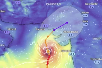 "Cyclonic Storm 'Biparjoy'", "Pakistan Meteorological Department", "PMD warning", "Karachi", "Sindh weather conditions", "Karachi high alert"