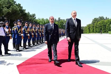 "Prime Minister Shehbaz Sharif", "guard of honour", "Azerbaijan",