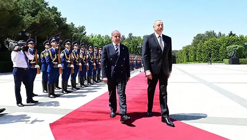 "Prime Minister Shehbaz Sharif", "guard of honour", "Azerbaijan",