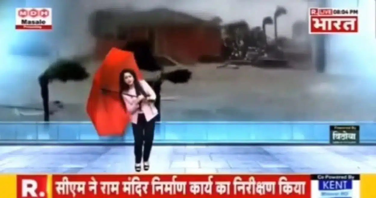Cyclone Biparjoy, Indian News Channels, Republic Bharat Channel