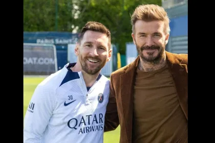 Lionel Messi and David In LA