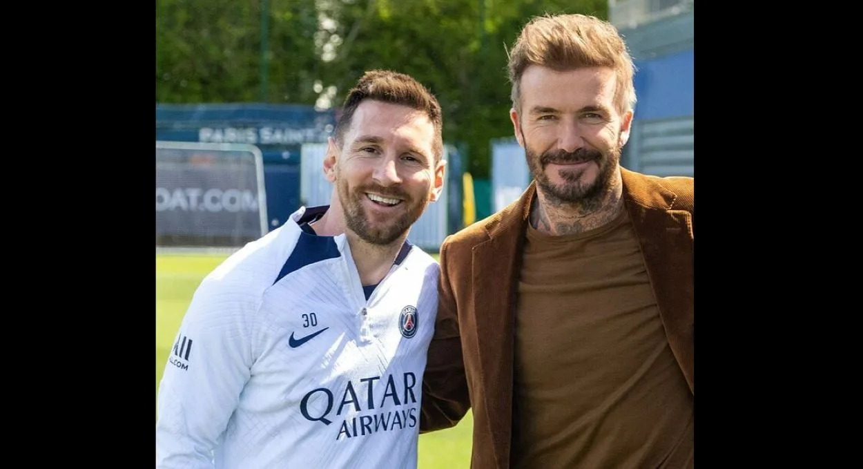 Lionel Messi and David In LA