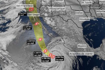 Hurricane Hilary Path