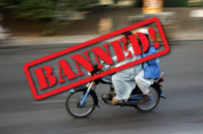 Sindh Pillion Riding Ban