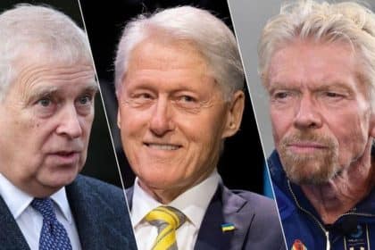 Prince Andrew, Bill Clinton and Branson