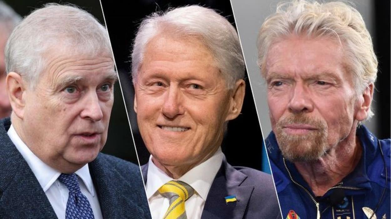 Prince Andrew, Bill Clinton and Branson