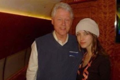 Rachel Chandler and Bill Clinton