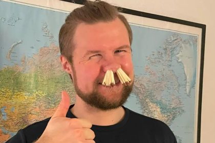 Guinness World Record Matches Nose