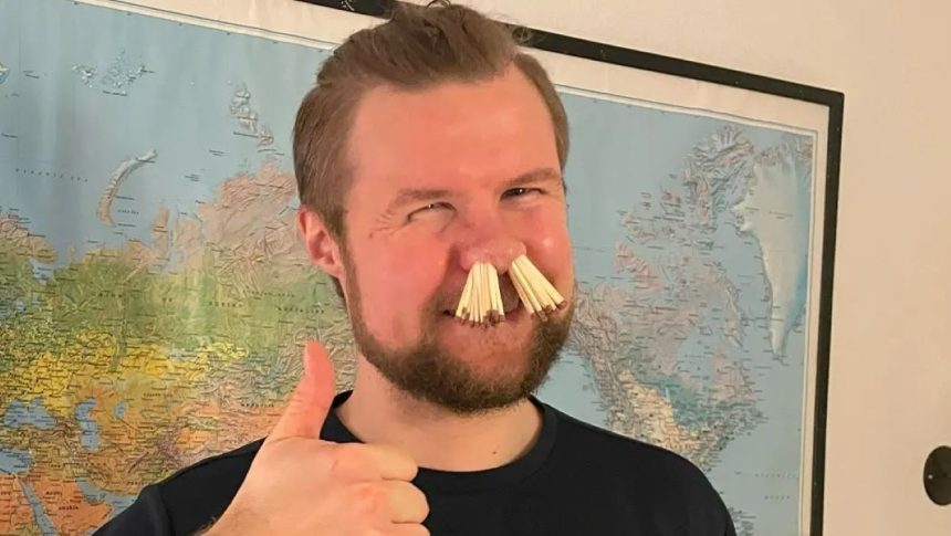 Guinness World Record Matches Nose