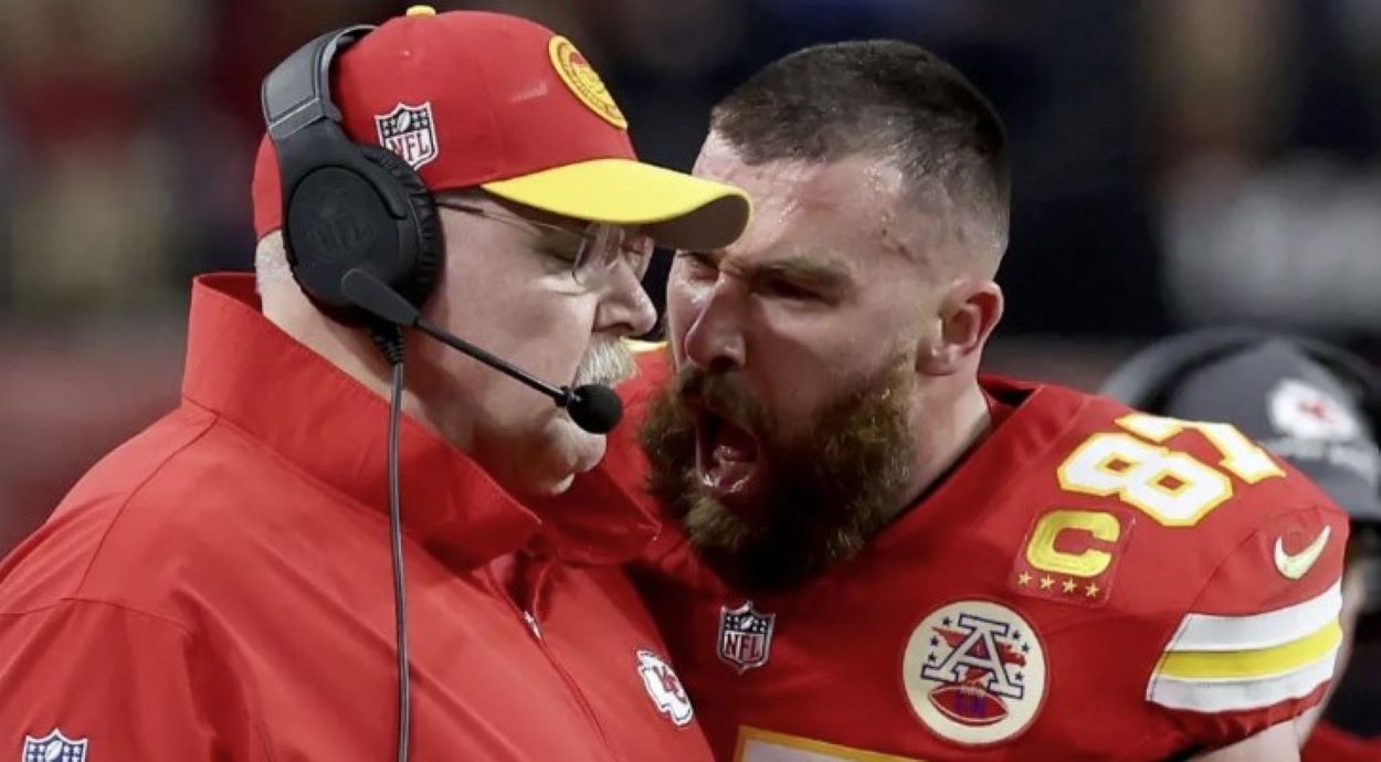 Travis Kelce and Coach Andy Reid