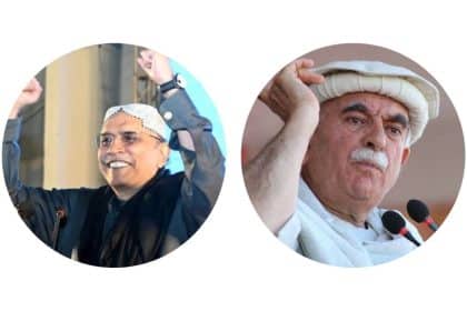 Asif Ali Zardari and Mahmood Khan Achakzai