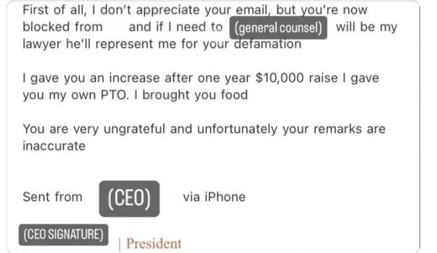 CEO Resignation Response