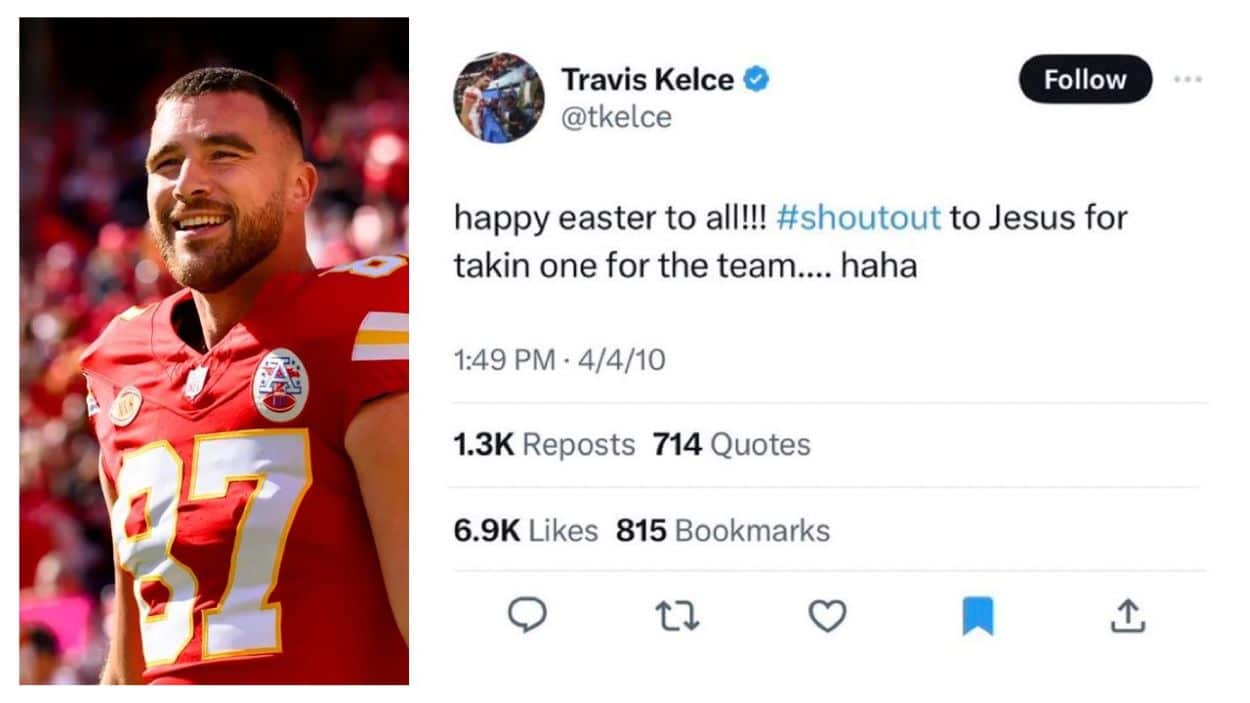Travis Kelce's Easter Tweet